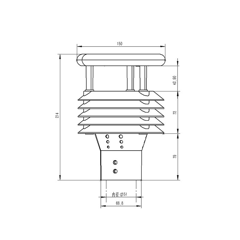 一体式多要素气象变送器产品尺寸图