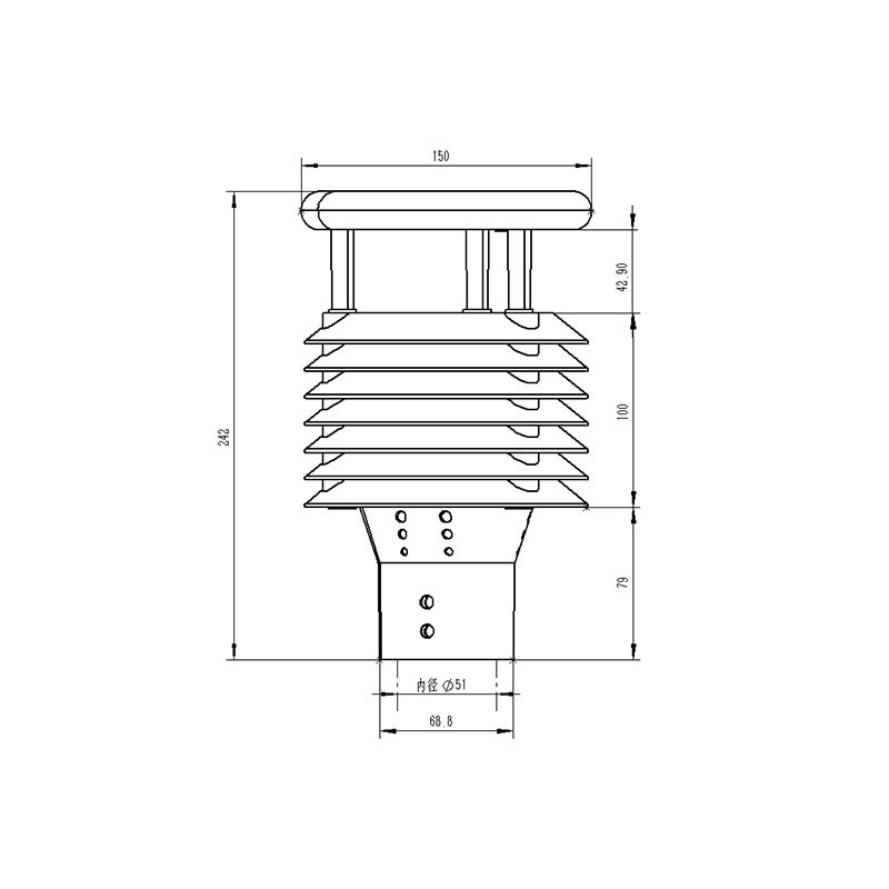 空气质量监测传感器产品尺寸图