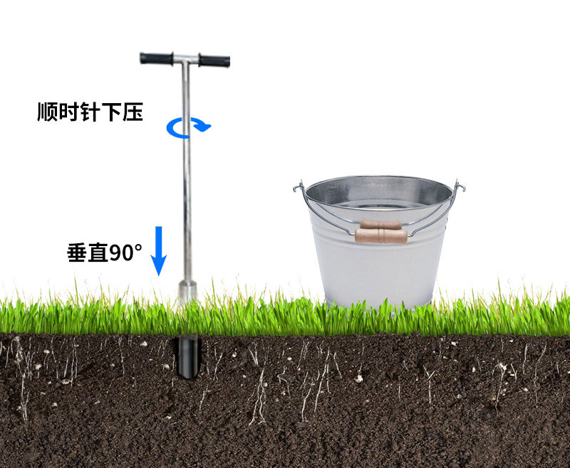 超声波管式自动土壤墒情监测系统安装之钻孔法