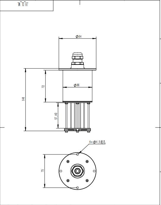 输电线路结冰厚度传感器产品尺寸图